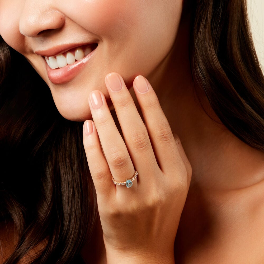 Bague Mahendra Or Jaune Topaze Oxyde De Zirconium - Bagues pierres fines Femme | Marc Orian