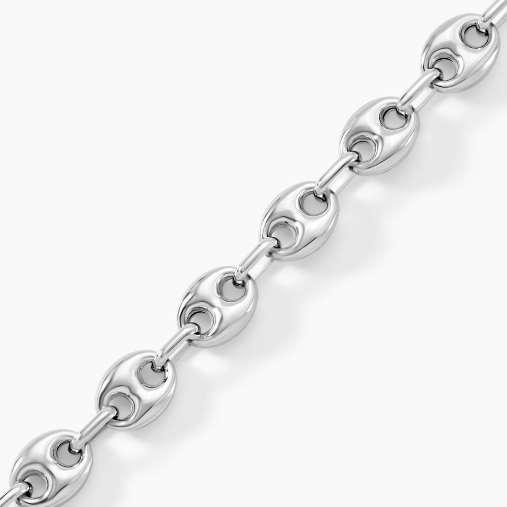 Bracelet Carrus Argent Blanc - Bracelets mailles Homme | Marc Orian