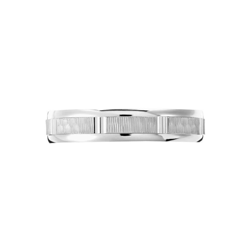 Alliance Romeo Argent Blanc - Alliances personnalisées Homme | Marc Orian