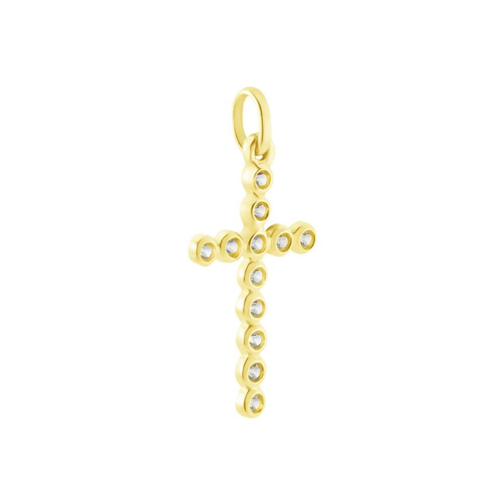 Pendentif Canice Croix Or Jaune Oxyde De Zirconium - Pendentifs Femme | Marc Orian
