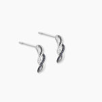 Boucles D'oreilles Puces Callune Or Blanc Diamant - Puces Femme | Marc Orian