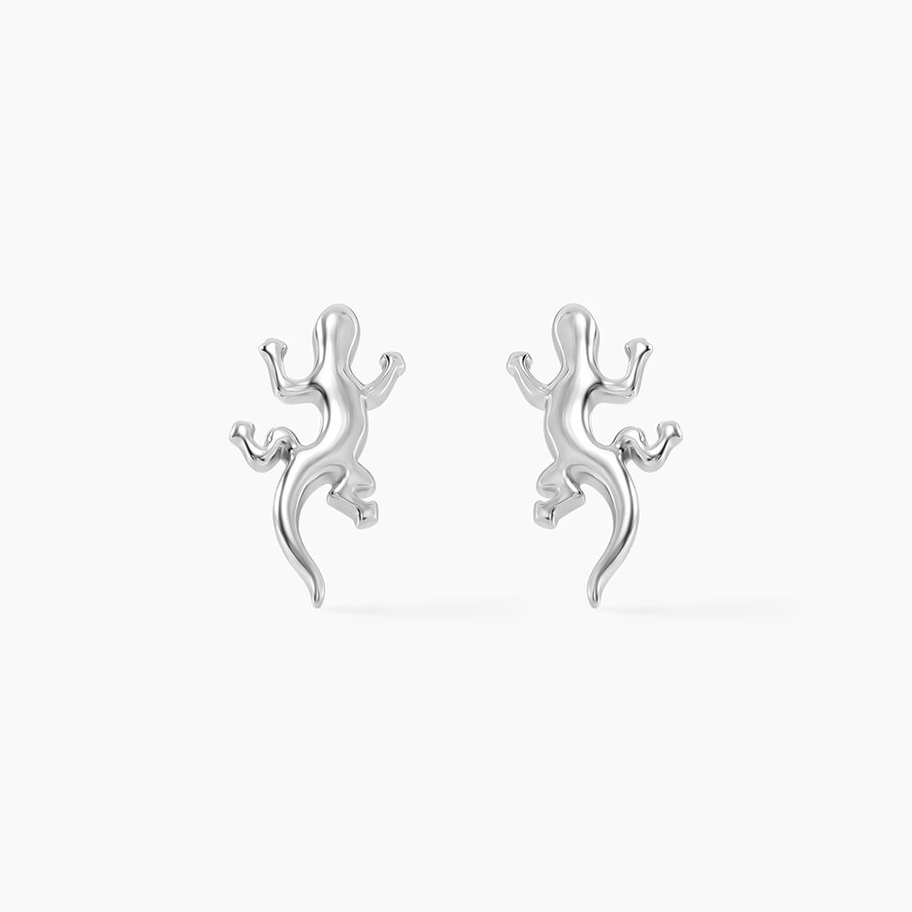 Boucles D'oreilles Puces Ivelyse Argent Blanc - Puces Femme | Marc Orian