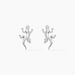 Boucles D'oreilles Puces Ivelyse Argent Blanc - Puces Femme | Marc Orian