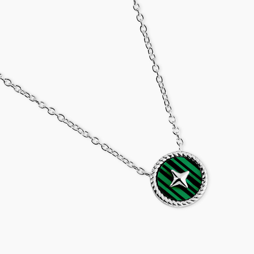 Collier Izarra Argent Blanc Malachite - Colliers avec pierres Femme | Marc Orian