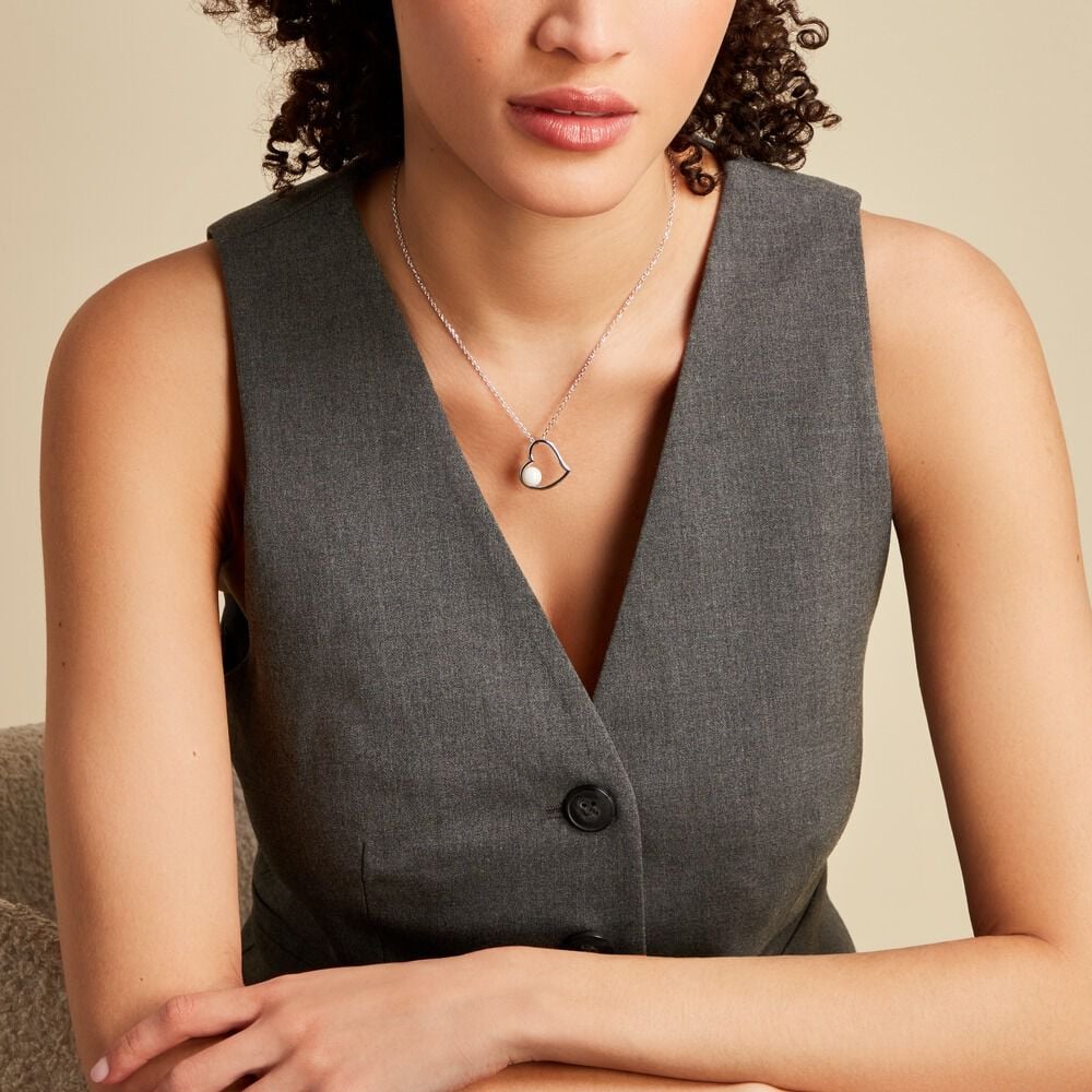 Collier Isalyne Argent Blanc Céramique - Colliers avec pierres Femme | Marc Orian