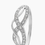 Bague Vaguelette Or Blanc Diamant - Parures de mariage Femme | Marc Orian