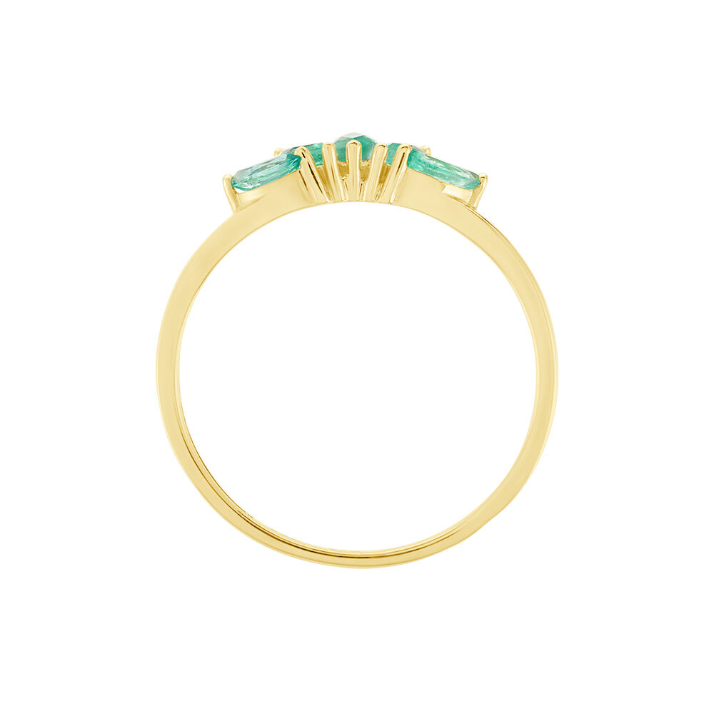 Bague Josslyn Or Jaune Emeraude - Bagues vintage Femme | Marc Orian