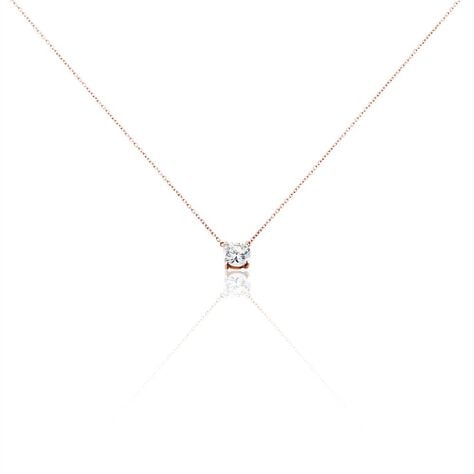 Collier Ponama Or Rose Oxyde De Zirconium - Colliers avec pierres Femme | Marc Orian