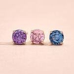 Boucles D'oreilles Puces Rio Argent Rose Oxyde - Puces Femme | Marc Orian