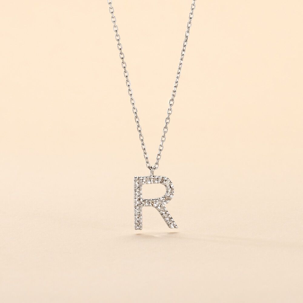 Collier Oran Or Blanc Diamant - Colliers avec pierres Femme | Marc Orian