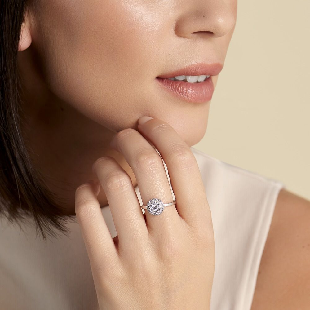 Bague Eryne Argent Blanc Oxyde De Zirconium - Bagues avec pierre Femme | Marc Orian