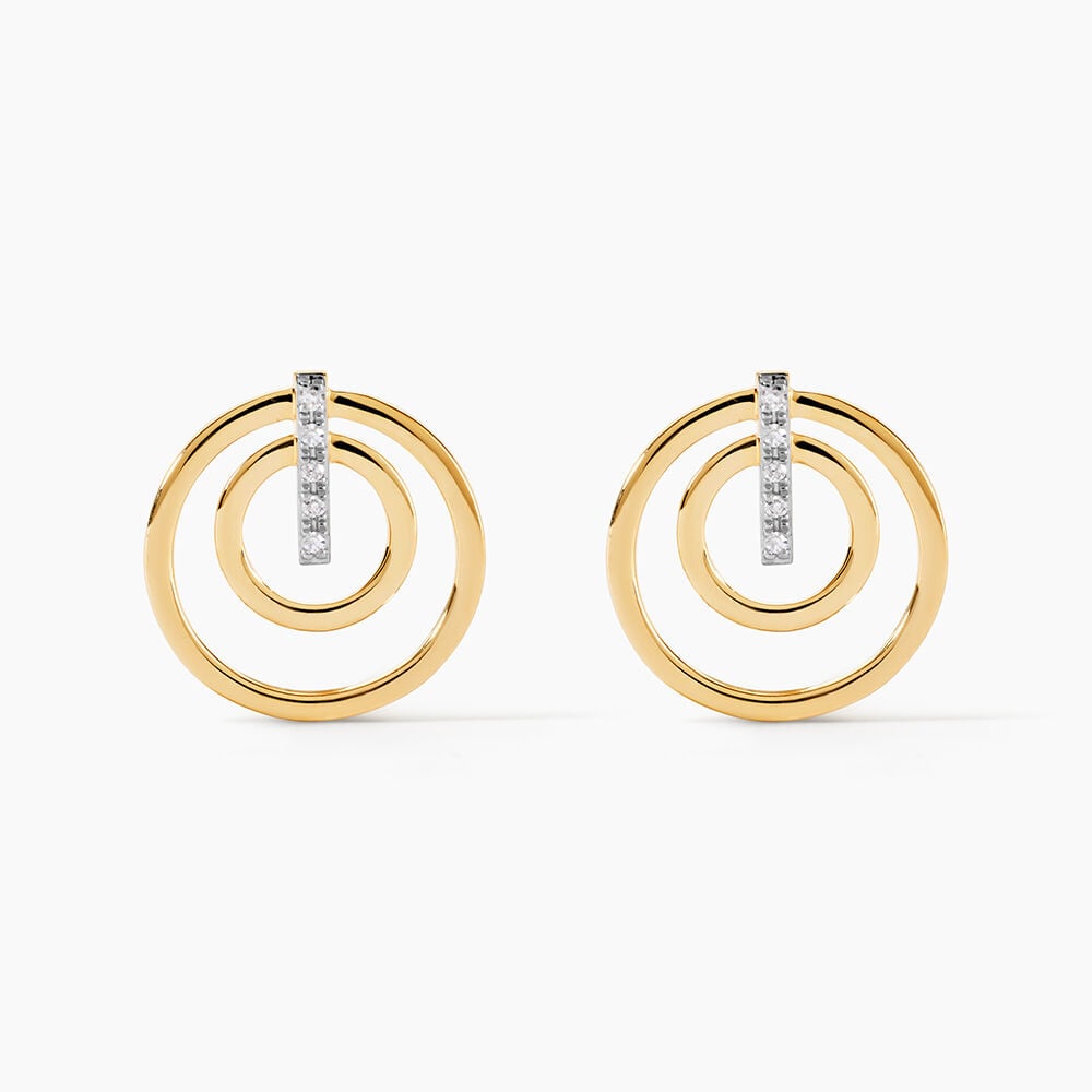 Boucles D'oreilles Pendantes Or Jaune Agafya Diamants - Pendantes Femme | Marc Orian