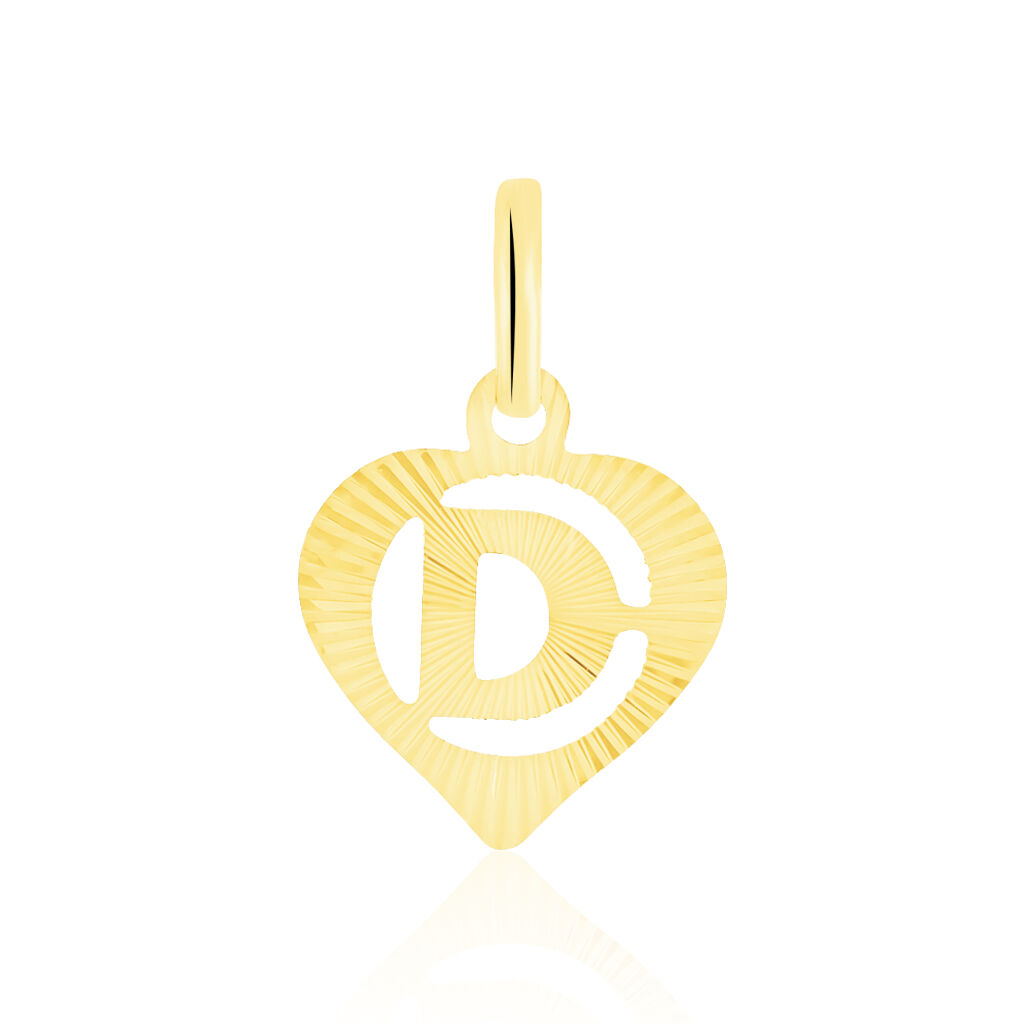 Pendentif Eudocie Coeur Lettre Or Jaune - Pendentifs Famille | Marc Orian
