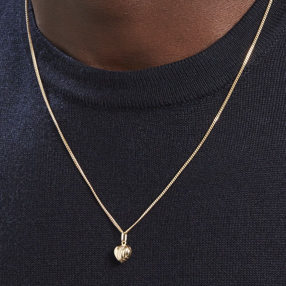 Pendentif Eudocie Coeur Stri Or Jaune - Pendentifs Famille | Marc Orian