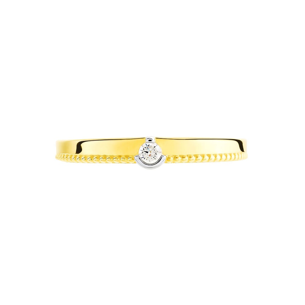 Bague Lou Or Jaune Diamant - Parures de mariage Femme | Marc Orian