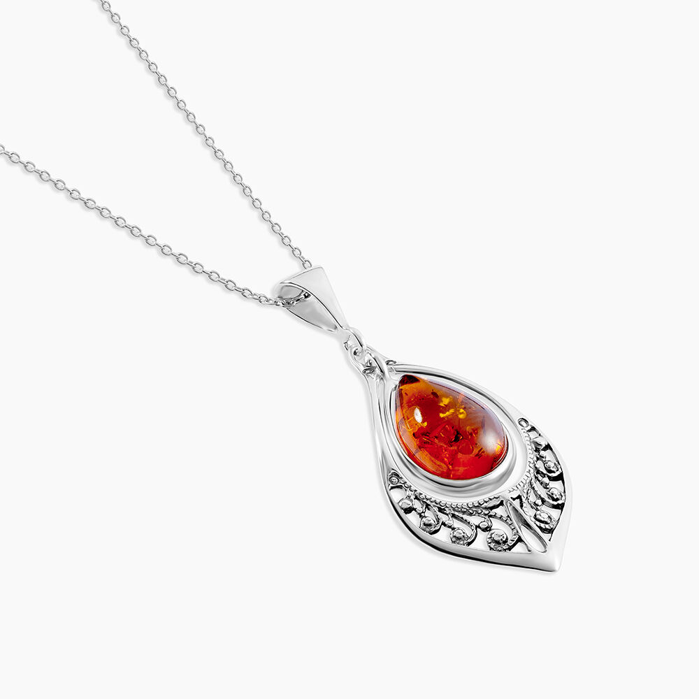 Collier Argent Blanc Doralyn Ambre - Colliers avec pierres Femme | Marc Orian