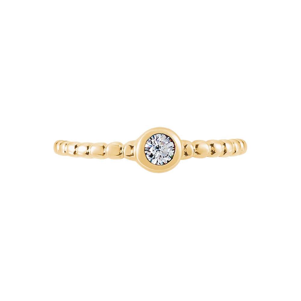 Bague Plaqué Or Jaune Alessandrine Oxyde De Zirconium - Solitaires Femme | Marc Orian