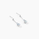 Boucles D'oreilles Pendantes Goutte Or Blanc Topaze - Pendantes Femme | Marc Orian