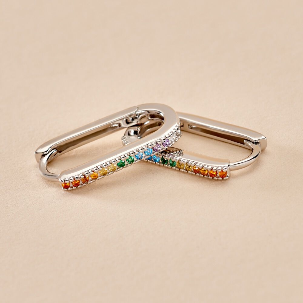 Créoles Lutetia Argent Blanc Oxyde De Zirconium - Créoles Femme | Marc Orian