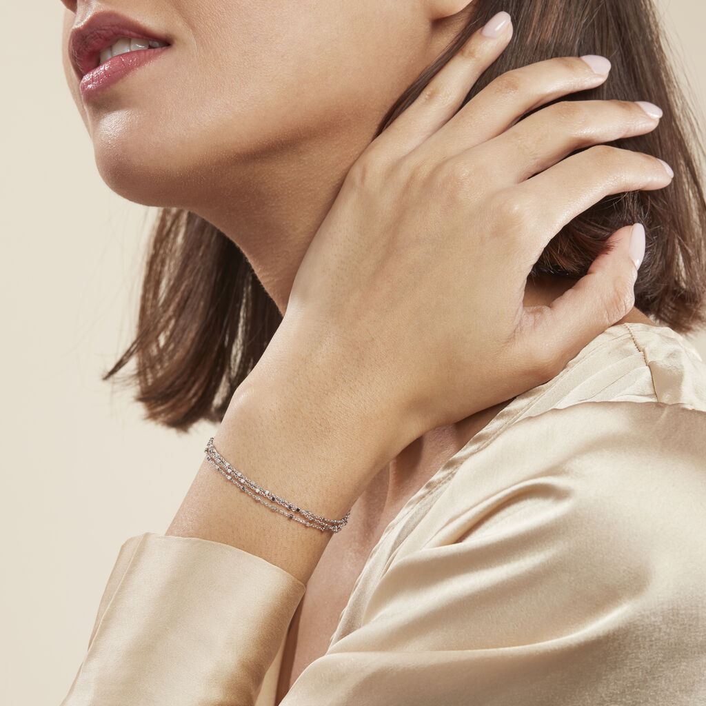 Bracelet Marie-armelle Argent Blanc - Bracelets chaînes Femme | Marc Orian