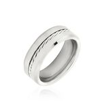 Bague Jourdan Iron Tungstene Blanc - Bagues grosses Homme | Marc Orian
