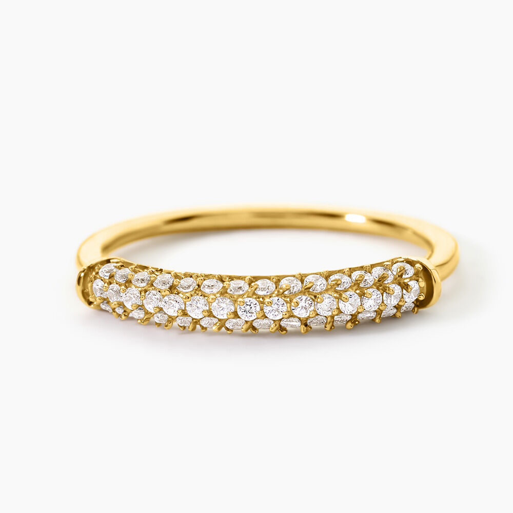 Bague Alodie Acier Jaune Oxyde De Zirconium - Bijoux fantaisie Femme | Marc Orian