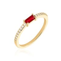 Bague Gamboa Plaqué Or Jaune Verre Oxyde De Zirconium