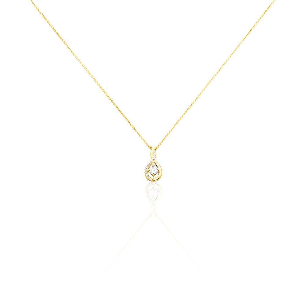 Collier Evana Or Jaune Oxyde De Zirconium - Colliers avec pierres Femme | Marc Orian