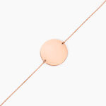 Bracelet Pastille Gravable Or Rose - Bracelets Medailles Femme | Marc Orian