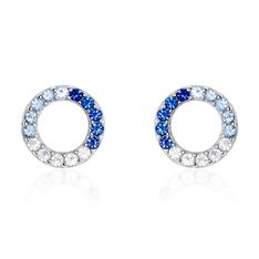 Boucles D'oreilles Puces Neptunus Argent Blanc Oxyde De Zirconium - Clous d'oreilles Femme | Marc Orian