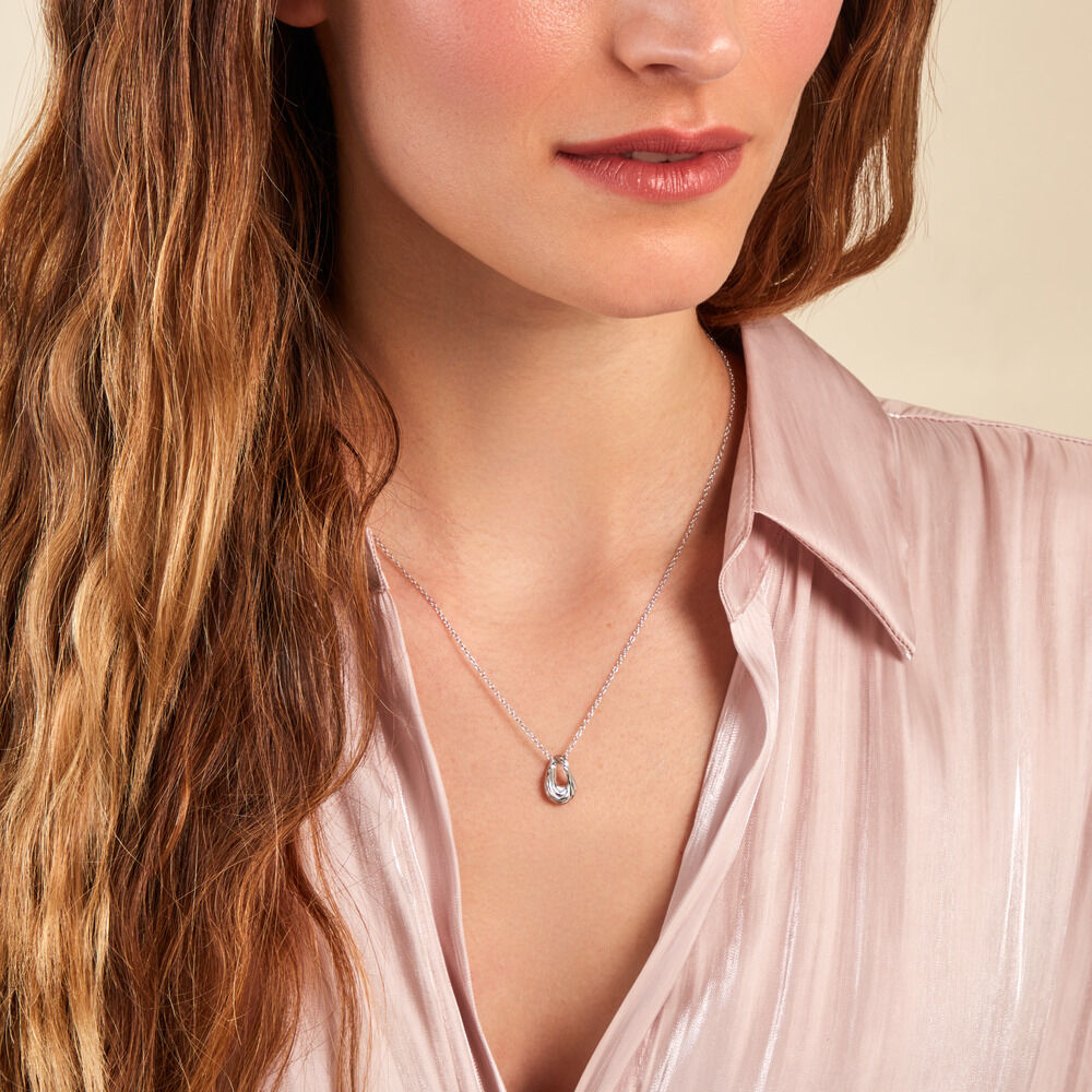 Collier Curve Argent Blanc - Colliers Femme | Marc Orian