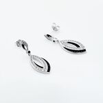 Boucles D'oreilles Pendantes Liv Argent Blanc Oxyde De Zirconium - Pendantes Femme | Marc Orian