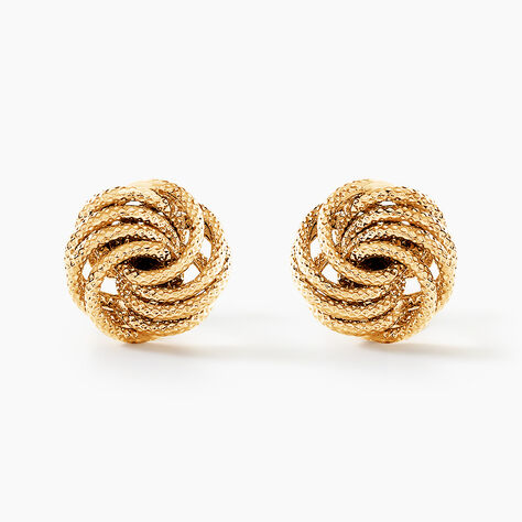 Boucles D'oreilles Puces Ilhame Nid Or Jaune - Puces Femme | Marc Orian