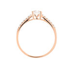 Bague Solitaire Manon Or Rose Oxyde De Zirconium - Solitaires Femme | Marc Orian