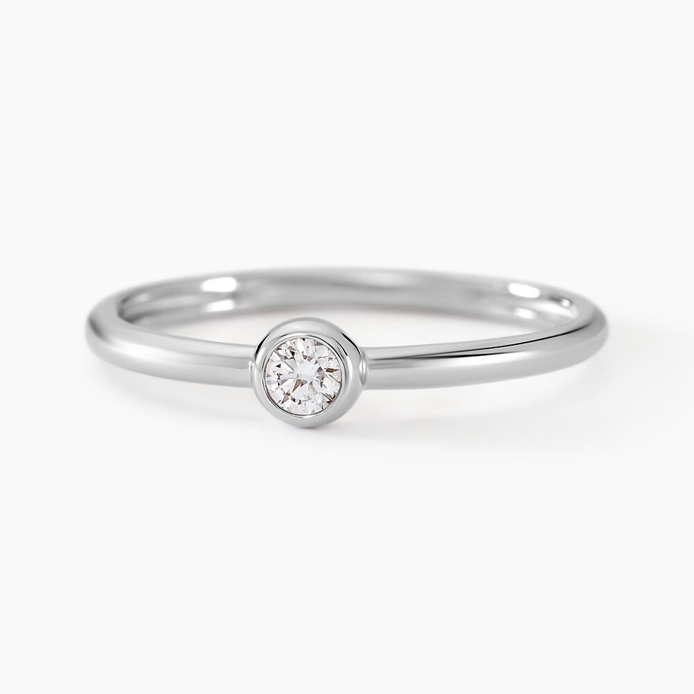 Bague Lysana Argent Blanc Diamant Synthétique - Solitaires Femme | Marc Orian