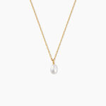 Collier Nahemia Argent Dor&eacute; Perle De Culture - Colliers avec pierres Femme | Marc Orian