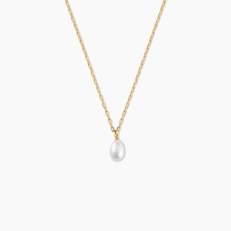 Collier Nahemia Argent Dor&eacute; Perle De Culture - Colliers avec pierres Femme | Marc Orian