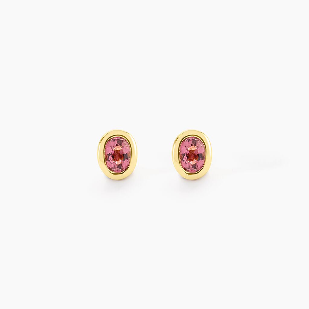 Boucles D'Oreilles Puces Poem Argent Jaune Tourmaline - Puces Femme | Marc Orian