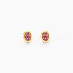 Boucles D'Oreilles Puces Poem Argent Jaune Tourmaline - Puces Femme | Marc Orian