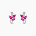 Boucles D'oreilles Puces Angie Or Blanc Diamant Et Rubis - Puces Femme | Marc Orian
