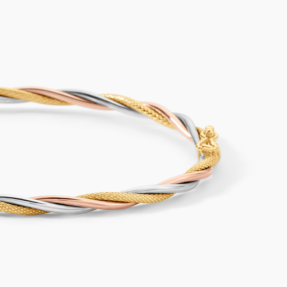 Bracelet Jonc Anaisaae Torsade Or Tricolore - Bracelets joncs Femme | Marc Orian
