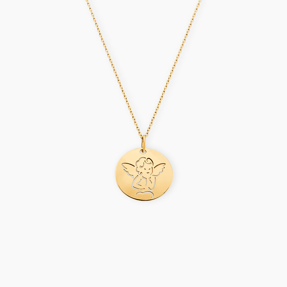 Pendentif Ange Rond Or Jaune - Pendentifs Enfant | Marc Orian