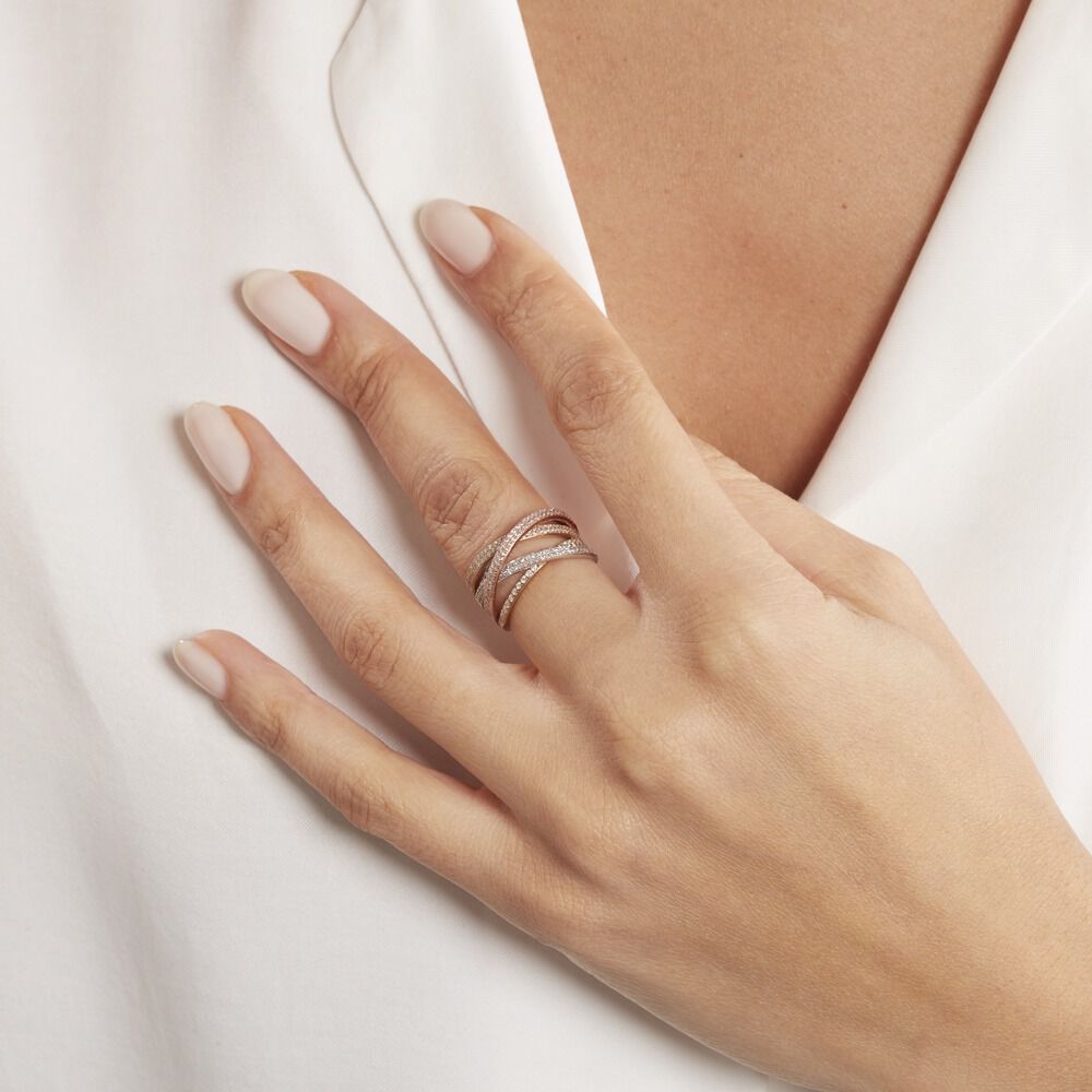 Bague Melani Or Tricolore Diamant - Bagues pierres précieuses Femme | Marc Orian