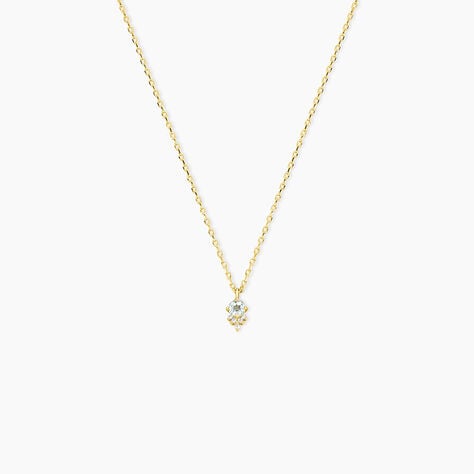 Collier Poem Argent Jaune Topaze Oxyde De Zirconium - Colliers avec pierres Femme | Marc Orian