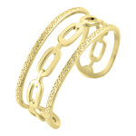 Bracelet Manchette Olya Acier Jaune - Bijoux fantaisie Femme | Marc Orian