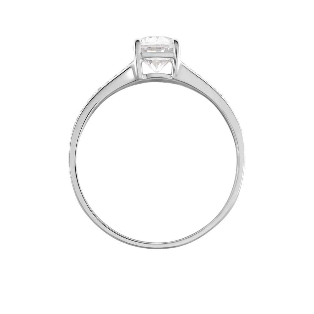Bague Solitaire Or Blanc Regis Oxyde De Zirconium - Solitaires Femme | Marc Orian