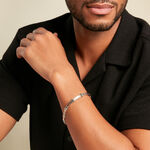 Bracelet Identit&eacute; Jourdan Haribert Acier Argent&eacute; - Gourmettes Homme | Marc Orian