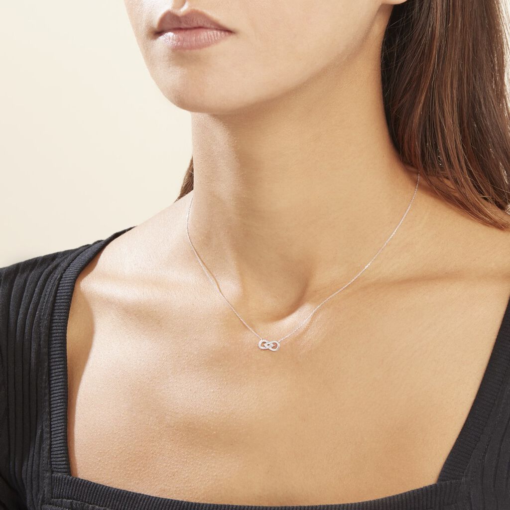 Collier Michayla Blanc Diamant Blanc - Colliers Femme | Marc Orian
