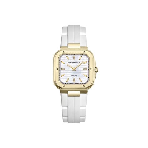 Montre Herbelin Cap Camarat Square Nacre Blanche - Montres &eacute;tanches Femme | Marc Orian