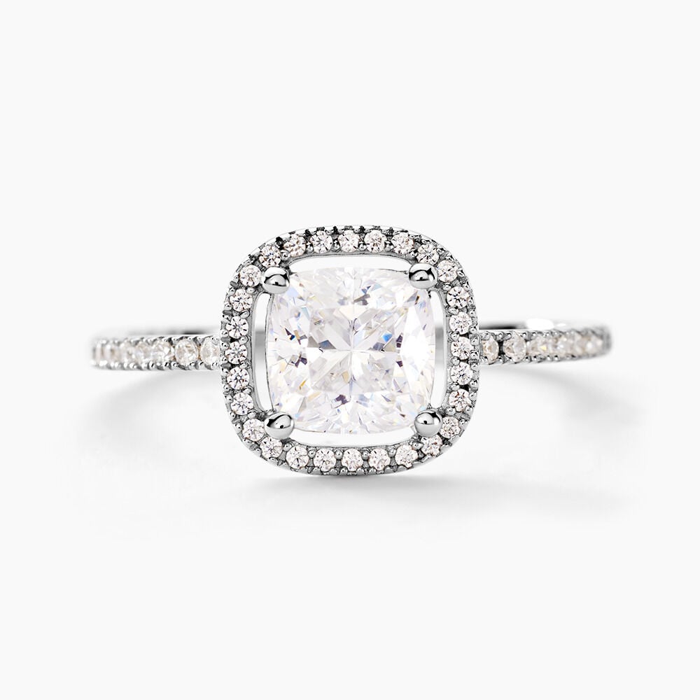Bague Adrienne Or Blanc Oxyde De Zirconium - Solitaires Femme | Marc Orian